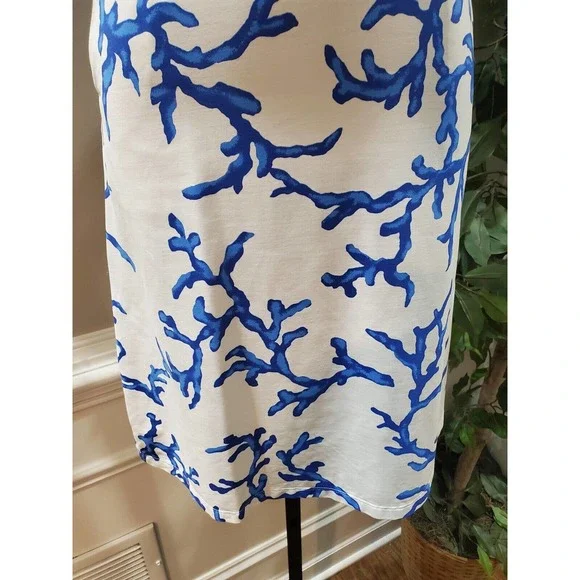 J. Mclaughlin Women's White Nylon Round Neck Sleeveless knee Length Dress Size S - Picture 7 of 11